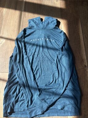 Abercrombie & Fitch Navy Blue Long Sleeve Hooded Tee